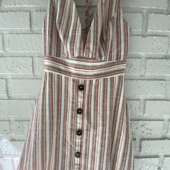 Lulu's | Spring Striped Halter Dress Small - Picture 6 of 7